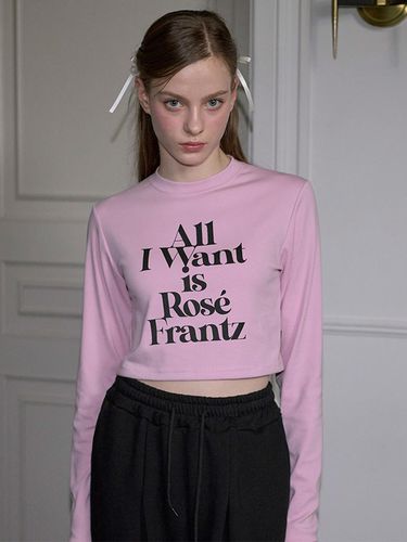 Lettering Long Sleeve_Pink - Rosefrantz - Modalova