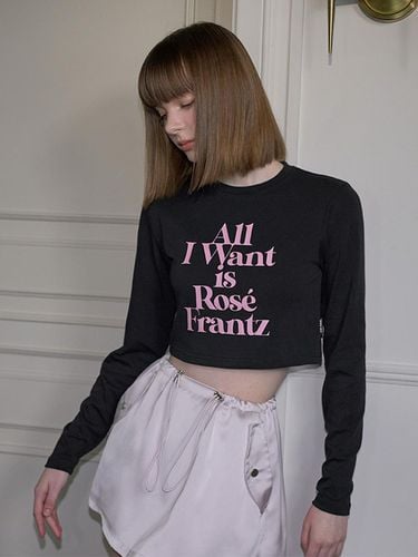 Lettering Long Sleeve_Black - Rosefrantz - Modalova