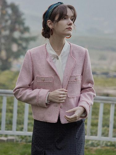 Tweed Jacket - Pink - Proud Mary - Modalova