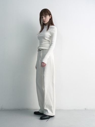 Logo Straight Cotton Pants - STUDIO TABLE - Modalova