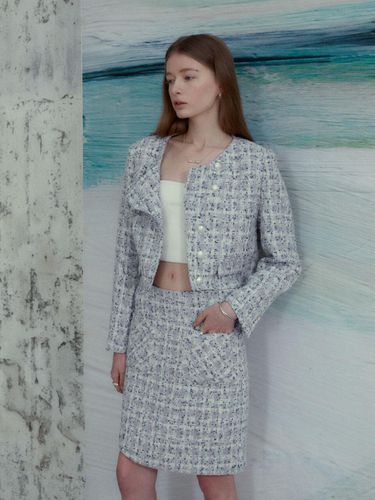 Koolhaas Asymmetric Cropped Tweed Jacket - MUSEE - Modalova