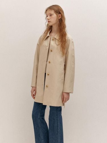 Cotton Half Mac Coat (Beige) - AVA MOLLI - Modalova