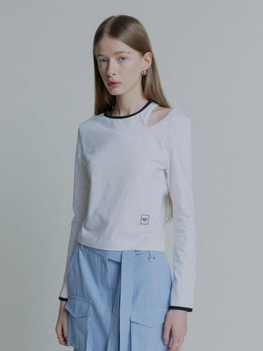 Color Point Cut-Out Jersey Crop Top - MUSEE - Modalova