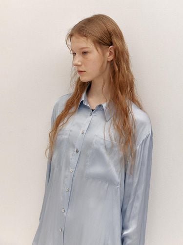 Silky Tunnel Blouse (Blue) - AVA MOLLI - Modalova