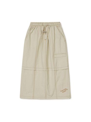 Nylon Long Skirt_Beige - Mmlg Women - Modalova