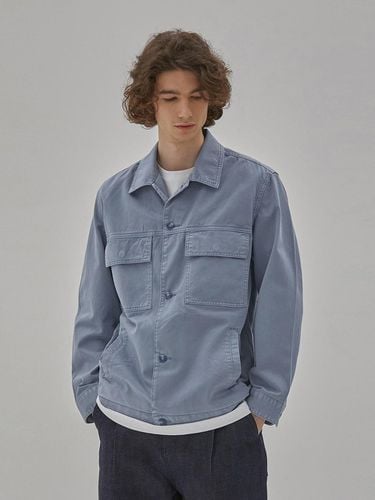 Pigment Dyed Safari Denim Jacket - RYUL + WAI: - Modalova