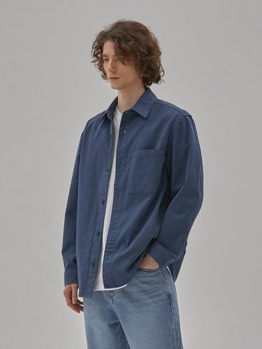 Garment Dyed Pocket Denim Shirt - RYUL + WAI: - Modalova