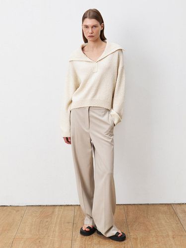 Wide Leg Pants - Light Beige - JOY GRYSON - Modalova