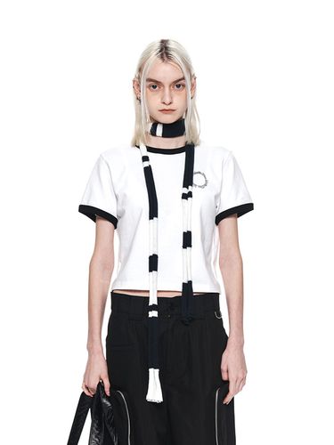 Circle Logo Ringer Crop Top - Black - Matin Kim - Modalova