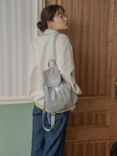 Shine Mini String Backpack_Silver - VANISHMENT - Modalova