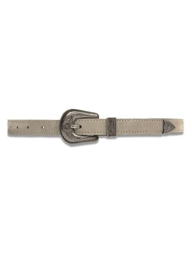 Suede Weston Belt_Grey - doffsept - Modalova