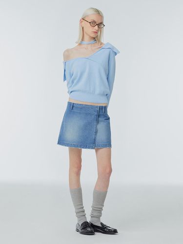 Wrap Mini Denim Skirt - 2colors - INSTANTFUNK - Modalova