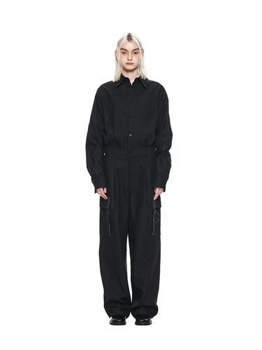 Utility Button Up Jumpsuit - Black - Matin Kim - Modalova