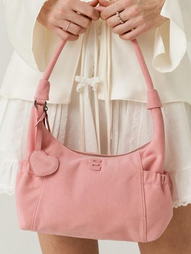 Suede Round Hobo Bag_Pink - doffsept - Modalova