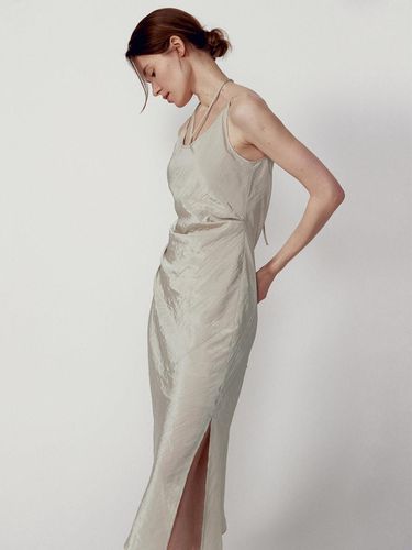 Neck Strap Slip Dress - Light Khaki - JOY GRYSON - Modalova