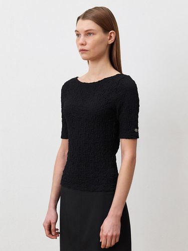 Back Scoop Neck T-shirt - Black - JOY GRYSON - Modalova