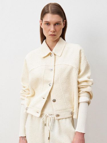 Tweed Bomber Jacket - White - JOY GRYSON - Modalova