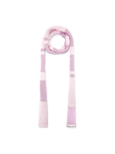 Color Block Knit Scarf_Pink - Matin Kim - Modalova