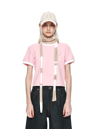 Circle Logo Ringer Crop Top - Pink - Matin Kim - Modalova