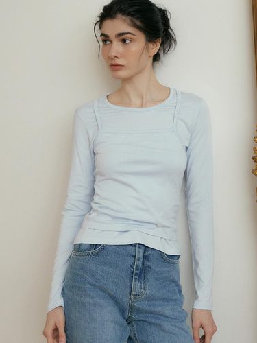 Comos 1062 Layered Set T-shirt_Pale Blue - ourcomos - Modalova