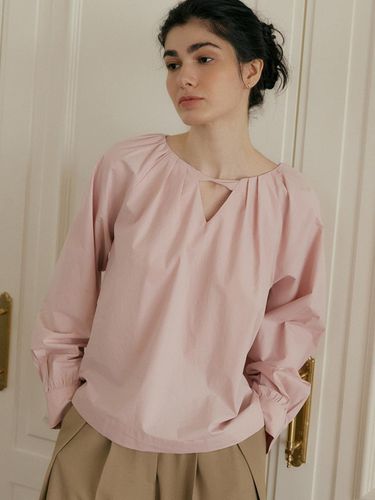 Comos 1080 Neck Twisted Shirred Volume Blouse - ourcomos - Modalova