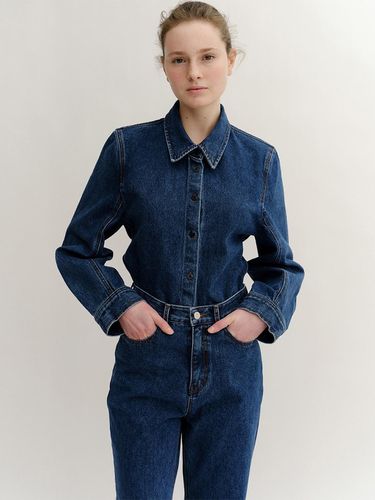 Ceres Blue Denim Shirt_Blue - KINDERSALMON - Modalova