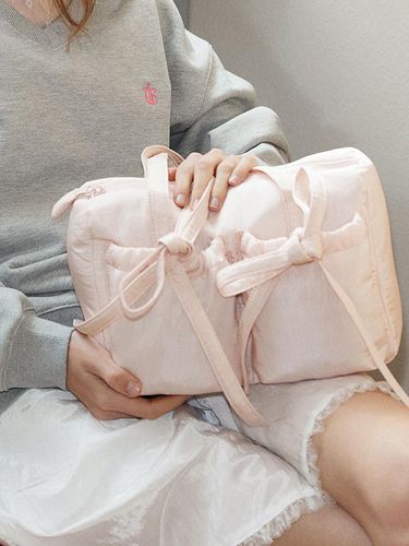 Double Ribbon Shoulder Bag_Light Pink - CELITAILS - Modalova