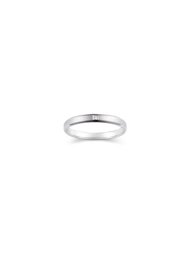 K Beige Gold Minimalist Matte Ring (SA24A50M) - STONEHENgE - Modalova