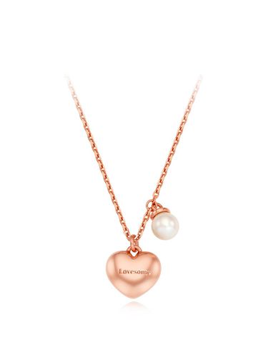 Heart Pearl Silver Necklace - STONEHENgE - Modalova