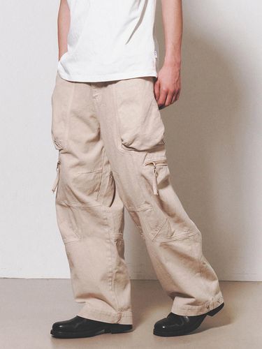 Cargo Dyeing Pants_Beige - NUAKLE - Modalova