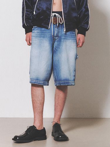 Carpenter Bermuda Denim Pants_Blue - NUAKLE - Modalova