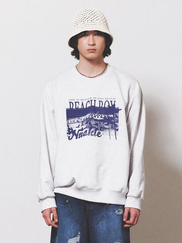 Beach Boy Sweatshirt_White Melange - NUAKLE - Modalova