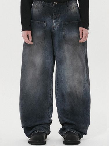 Back Pocket Dirty Denim Pant - Blue - DNSR - Modalova