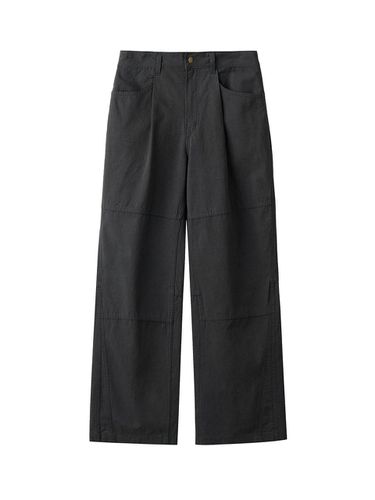 Section Line Washed Pant - Charcoal - AREUBAN - Modalova