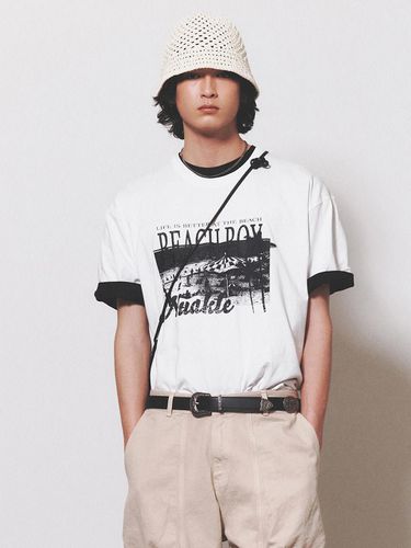 Beach Boy Short Sleeve T-shirt_White - NUAKLE - Modalova