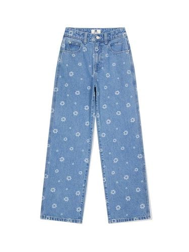 Straight-fit Flory Patterned Denim Pants_Blue - Wacky Willy - Modalova