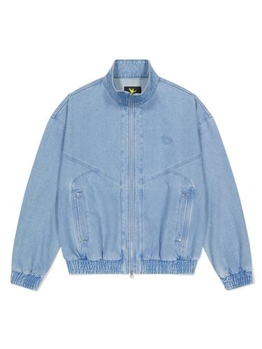 Stone Washing Semi Oversized Denim Jacket - Wacky Willy - Modalova