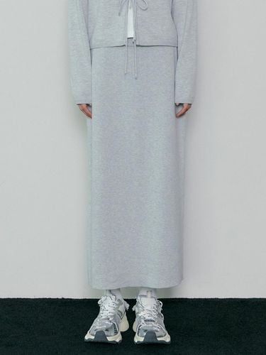 Slit Knit Skirt_Melange Gray - VERBE - Modalova