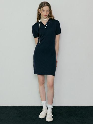 Preppy Knit Dress_Navy - VERBE - Modalova