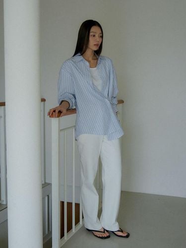 Straight Fit Cotton Pants_White - knowing - Modalova