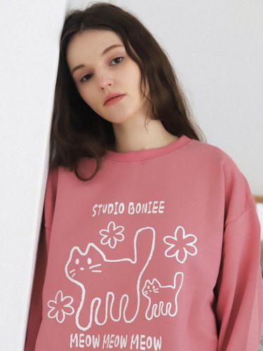 Meow Kitten Over Sweatshirt_Pink - BONIEE - Modalova