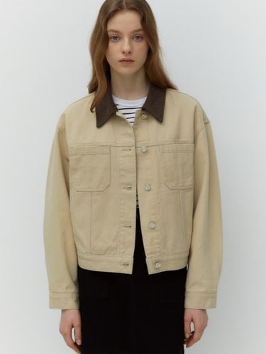 Denim Short Jacket (Beige) - DEPOUND - Modalova