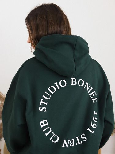 Circle Typo Symbol Over Hoodie_Green - BONIEE - Modalova