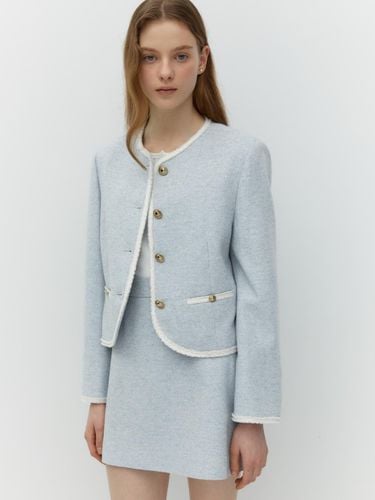 Classic Tweed Jacket (Blue) - DEPOUND - Modalova