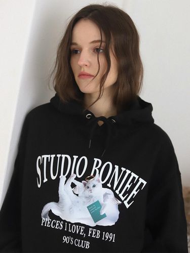 Angel Graphic Over Hoodie_Black - BONIEE - Modalova