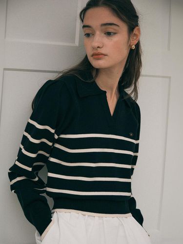 Puff Sleeve Striped Sweater - ROLAROLA - Modalova