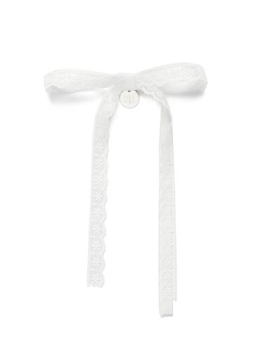 Lace Ribbon Pin_White - ROLAROLA - Modalova