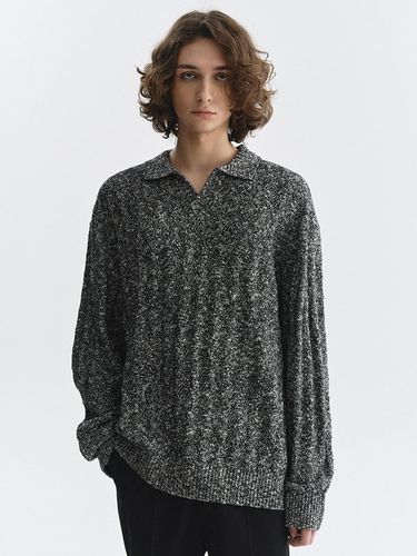 Rhombus Pattern Collar Knit Sweater (2 Color) - THE KNIT COMPANY - Modalova