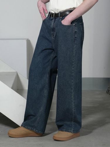 M224 New Wide Denim Pants_Deep Blue - WAAR FOR MEN - Modalova