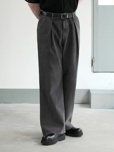 M225 New Pin Tuck Wide Pants_Gray - WAAR FOR MEN - Modalova